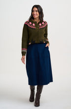 Olive Goat Meadow Olana Fairisle Cardigan