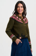 Olive Goat Meadow Olana Fairisle Cardigan