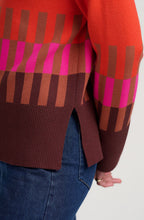 Orange Stripe Serita Roll neck Jumper