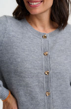 Grey Glinda Gold Heart Cardigan