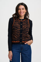 Brown Black Natalie Tiger Knit Vest