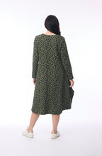 Green Keqioa Animal Print Bubble Dress