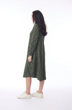 Green Keqioa Animal Print Bubble Dress