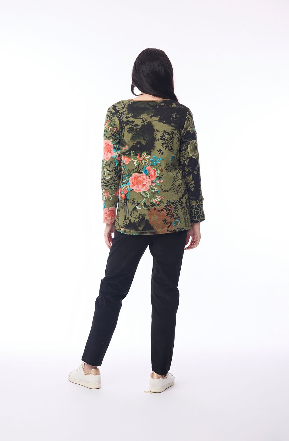 Green Keqioa Patchwork Top