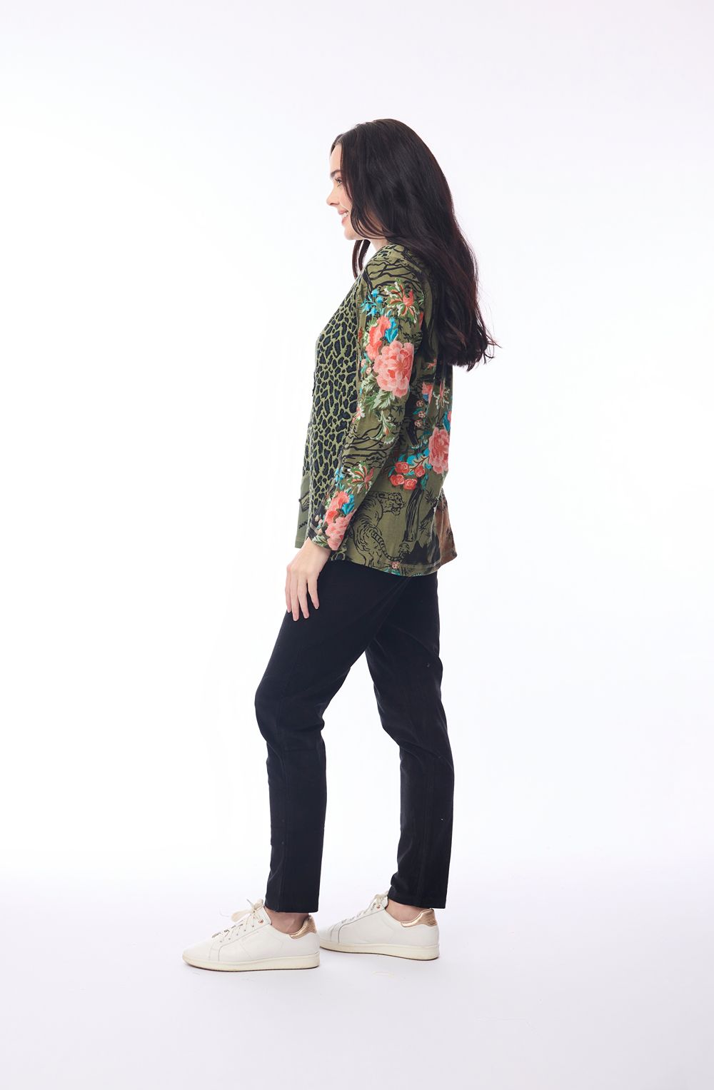 Green Keqioa Patchwork Top