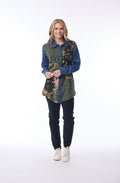 Green Keqioa Mixed Print Shirt