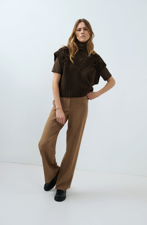 Otter Brown Melange Trousers