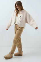 Off White Melange Drawstring Hem Jumper