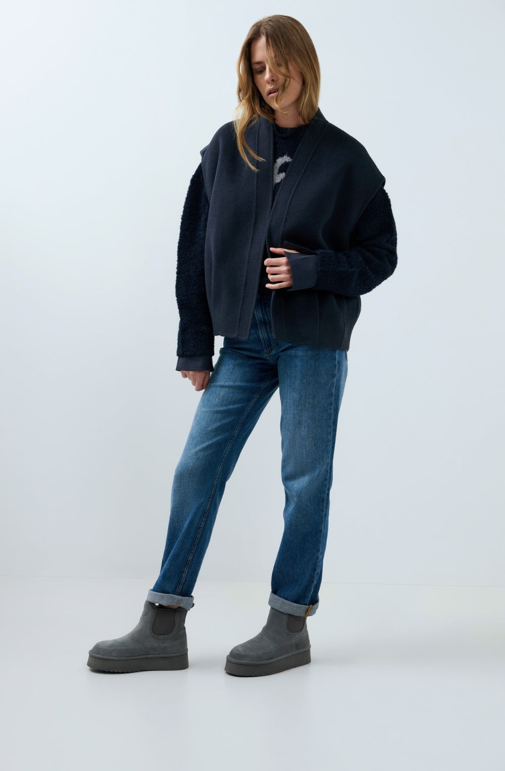 Dark Blue Denim Straight Fit jeans