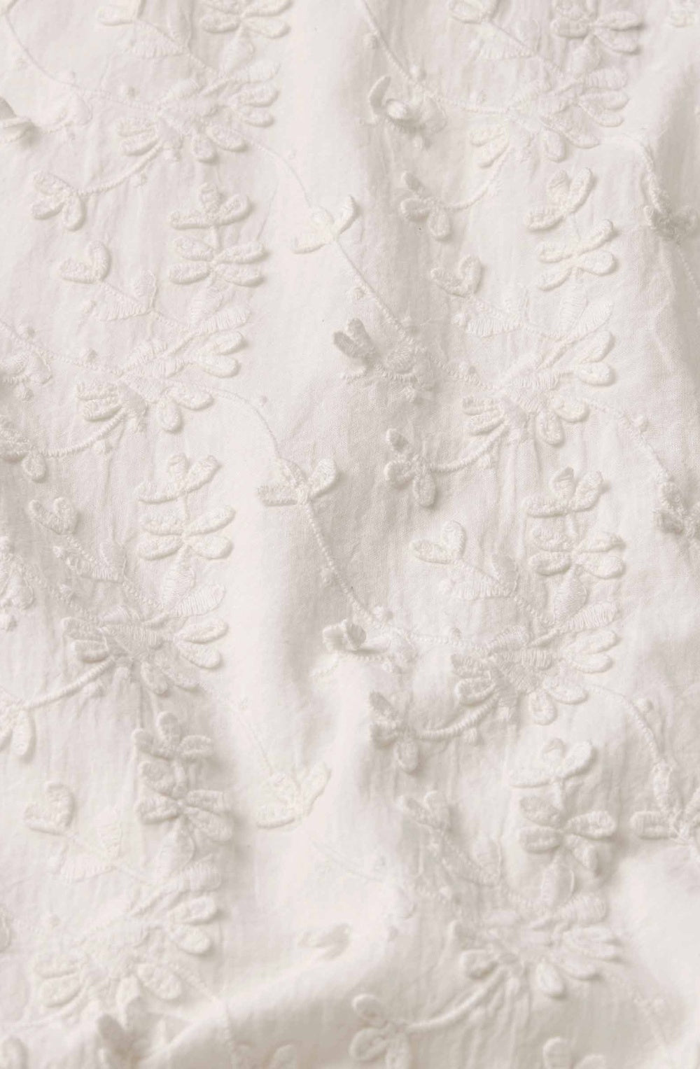 Jet Stream Appliqué Flowers Belise Ruffle Neck Blouse