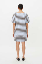 Zen Blue Striped Nurolliea Sweatshirt Jersey Dress