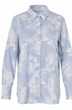 Zen Blue Embroidered Flowers Ilyra Shirt