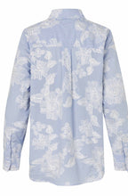 Zen Blue Embroidered Flowers Ilyra Shirt
