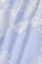 Zen Blue Embroidered Flowers Ilyra Shirt