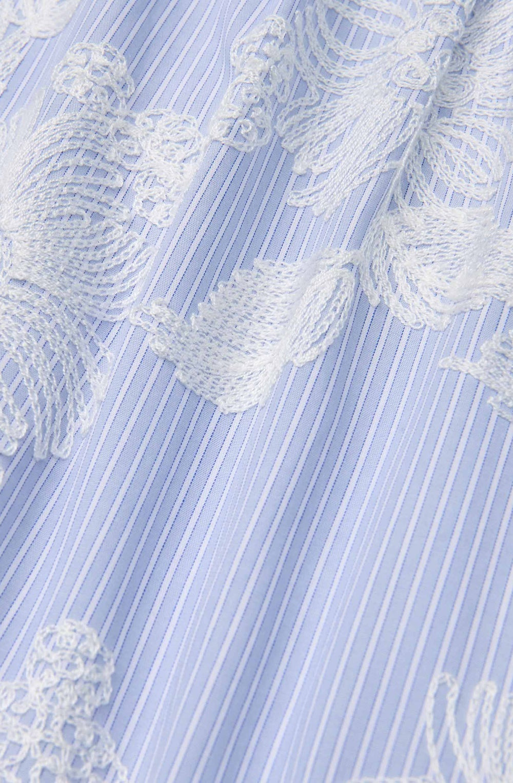 Zen Blue Embroidered Flowers Ilyra Shirt