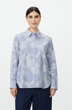 Zen Blue Embroidered Flowers Ilyra Shirt