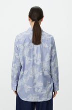 Zen Blue Embroidered Flowers Ilyra Shirt