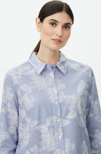 Zen Blue Embroidered Flowers Ilyra Shirt