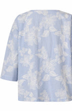 Zen Blue Embroidered Flowers Becca Blouse