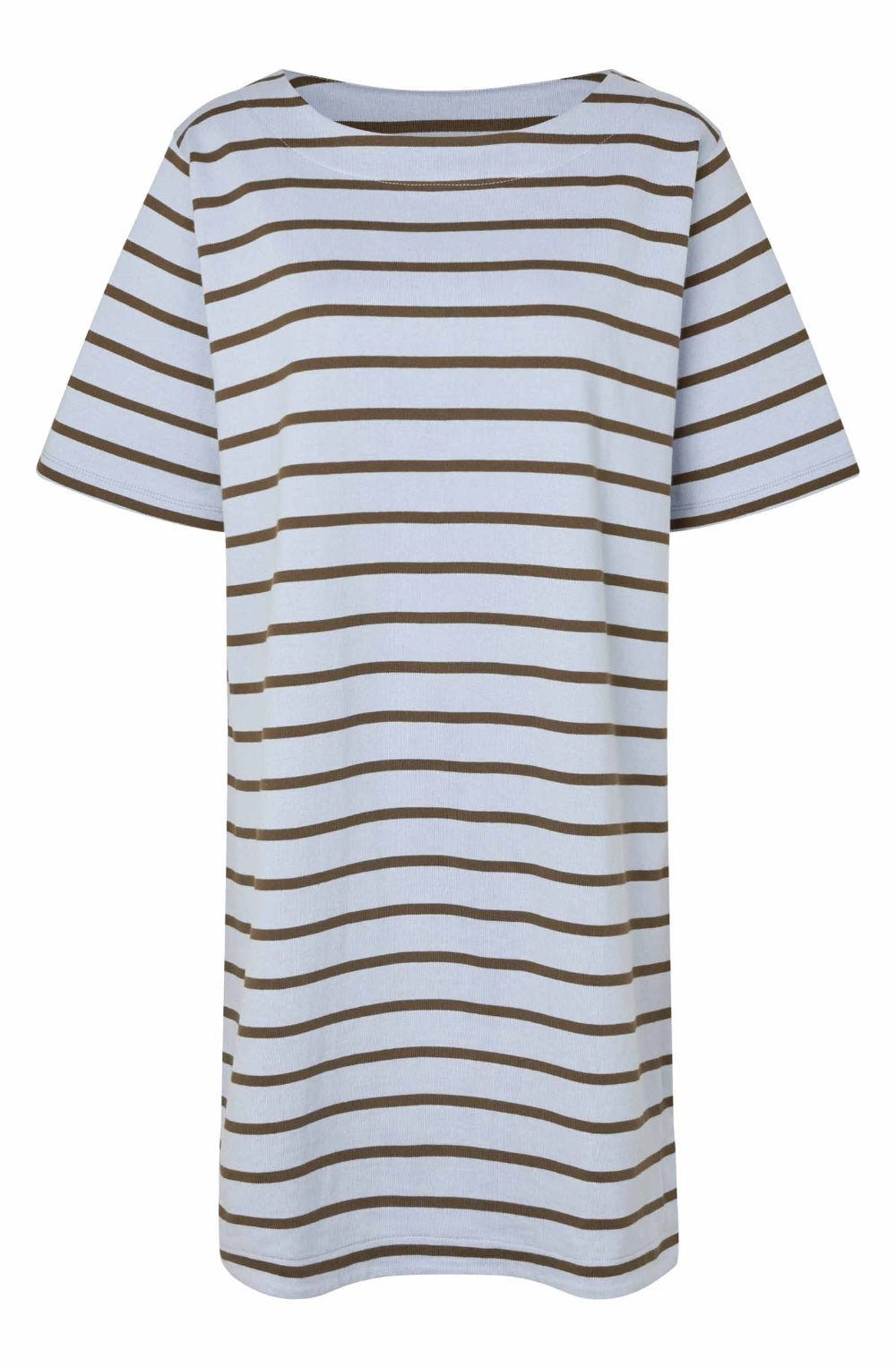Zen Blue Striped Nurolliea Sweatshirt Jersey Dress