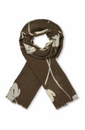 Slate Black Brown Floral Anea Scarf