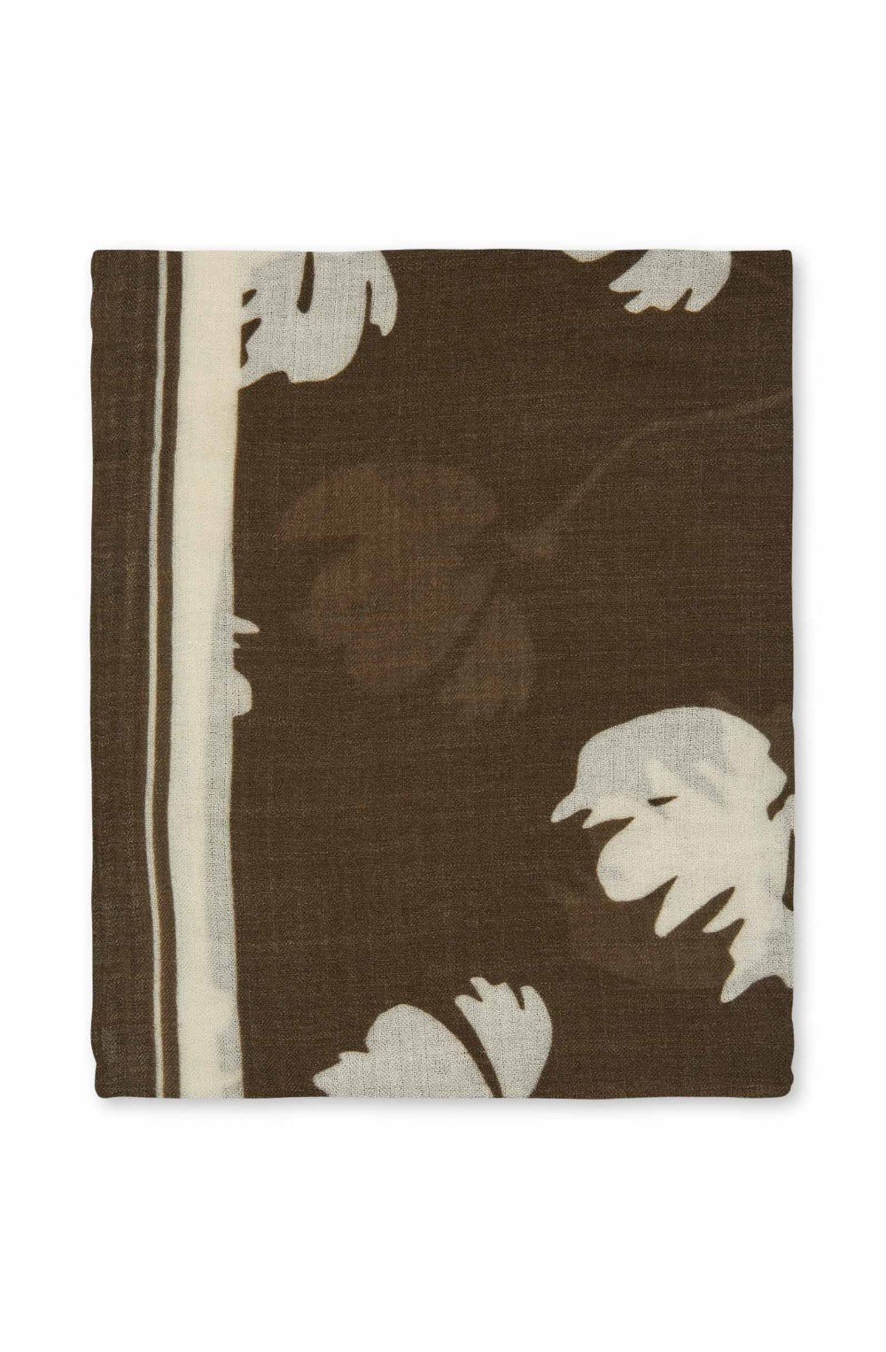 Slate Black Brown Floral Anea Scarf