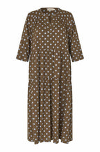 Slate Black Brown Polka Dot Nobina Dress