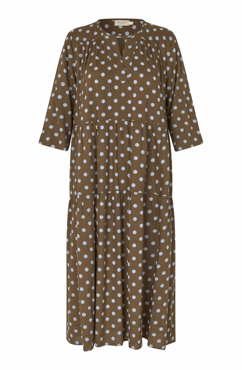 Slate Black Brown Polka Dot Nobina Dress