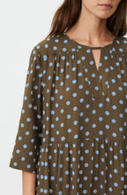 Slate Black Brown Polka Dot Nobina Dress