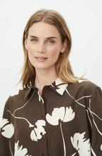 Slate Black Brown Floral Print Ilonka Shirt