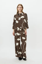 Slate Black Brown Floral Print Ilonka Shirt