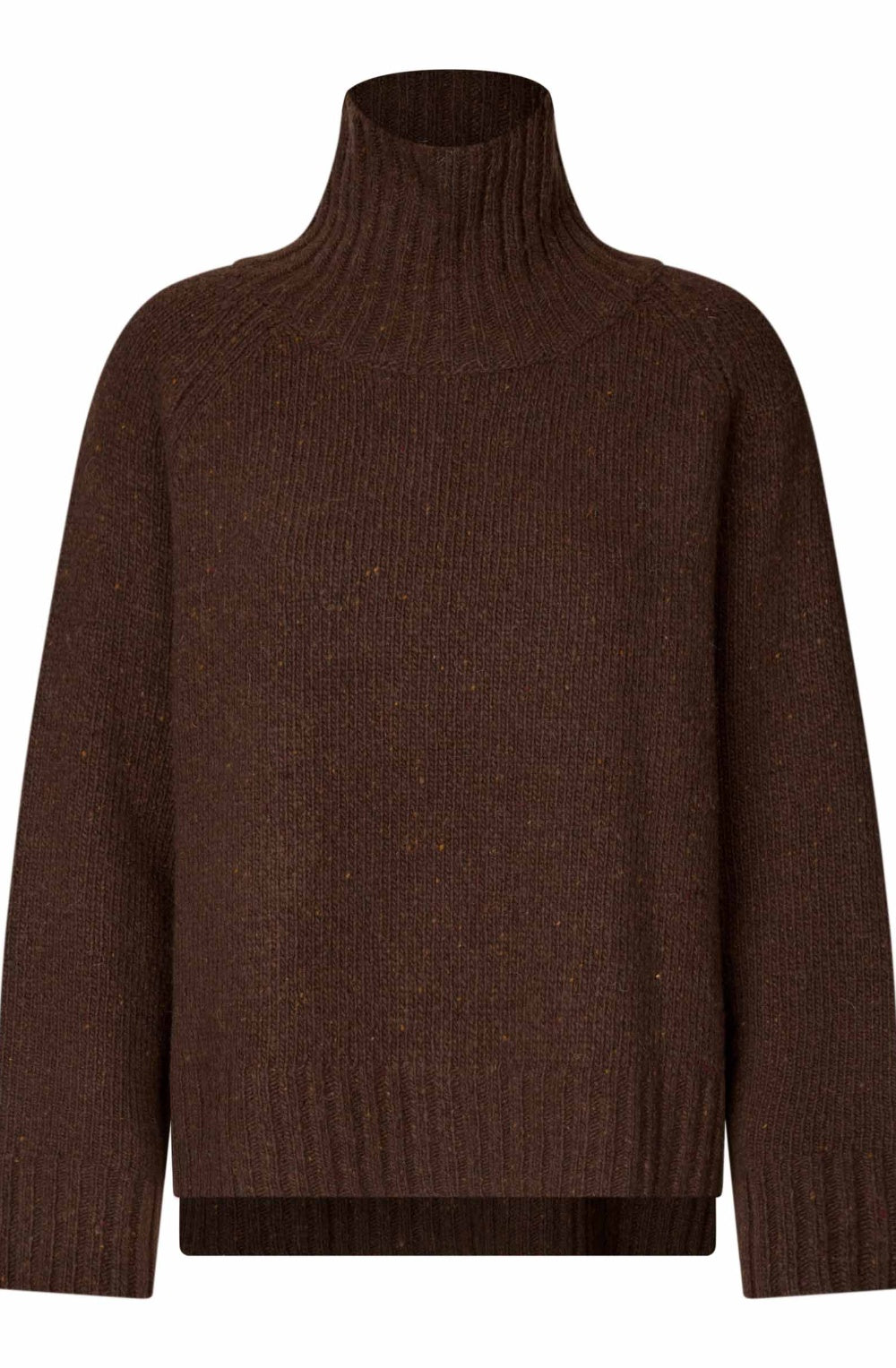 Fenoria Slate Black Brown High Neck Jumper