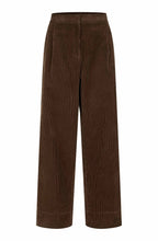 Slate Black Brown Corduroy Phomello Wide Leg Trousers