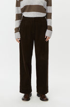 Slate Black Brown Corduroy Phomello Wide Leg Trousers
