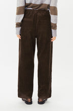 Slate Black Brown Corduroy Phomello Wide Leg Trousers