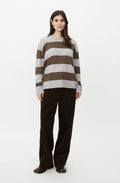 Slate Black Brown Corduroy Phomello Wide Leg Trousers