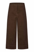 Pylenna Slate Black Brown Fine Cord Barrel Trousers