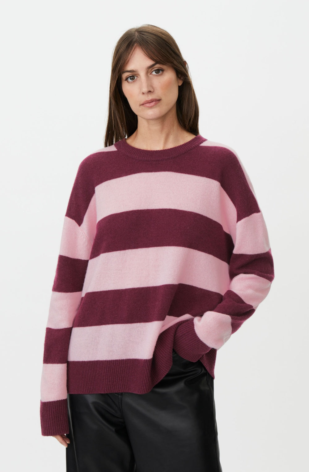 Fig and Pink Striped Florindo Jumper
