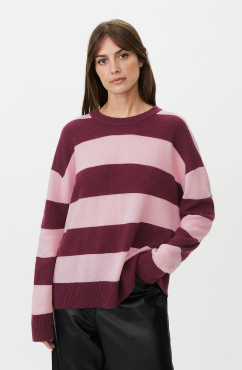 Fig and Pink Striped Florindo Jumper