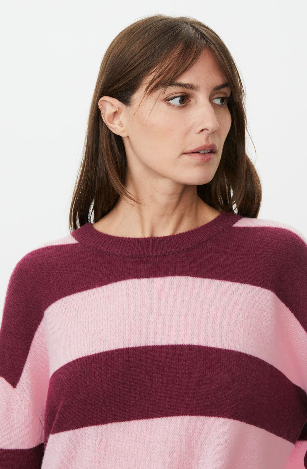 Fig and Pink Striped Florindo Jumper