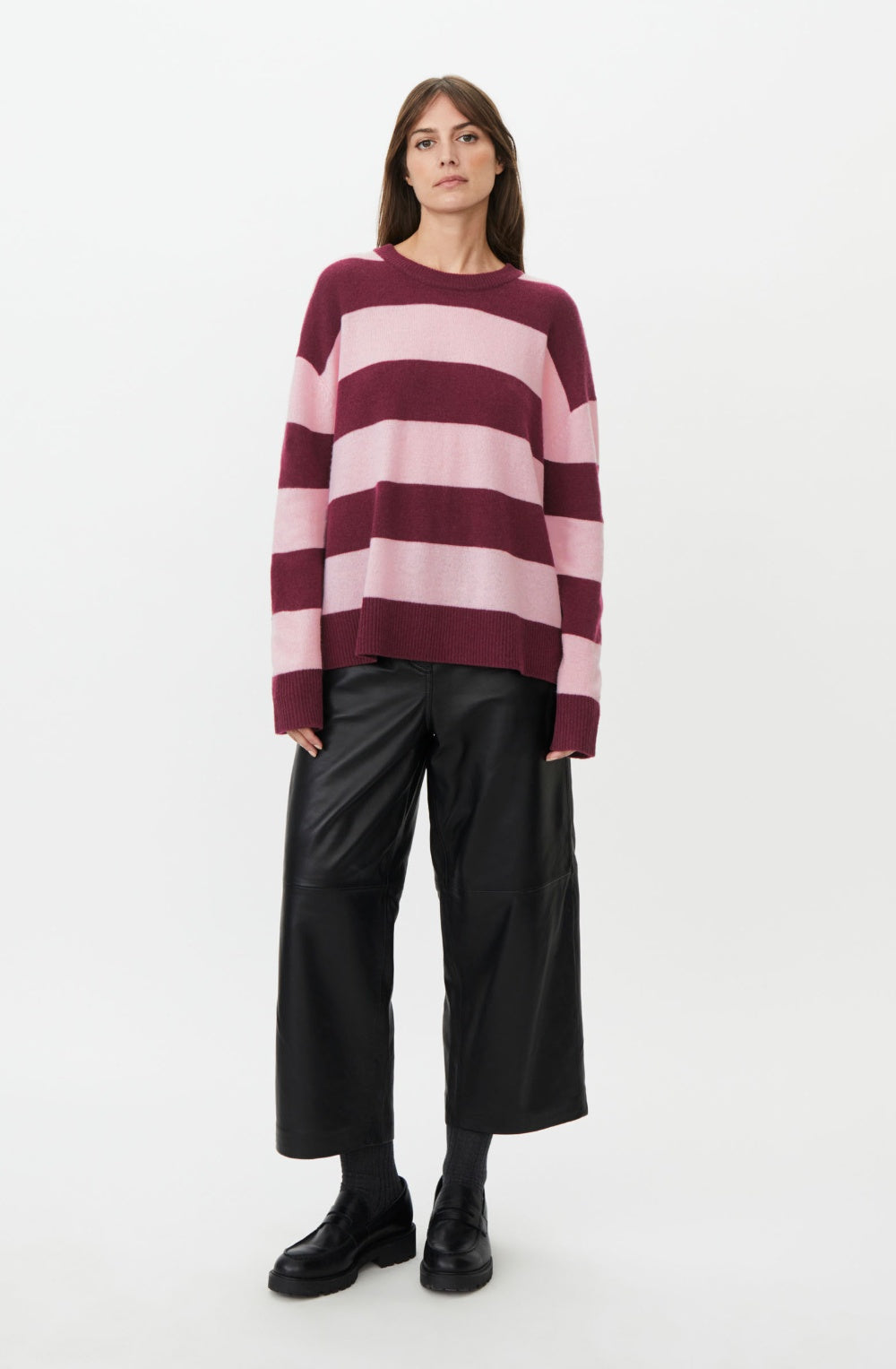 Fig and Pink Striped Florindo Jumper