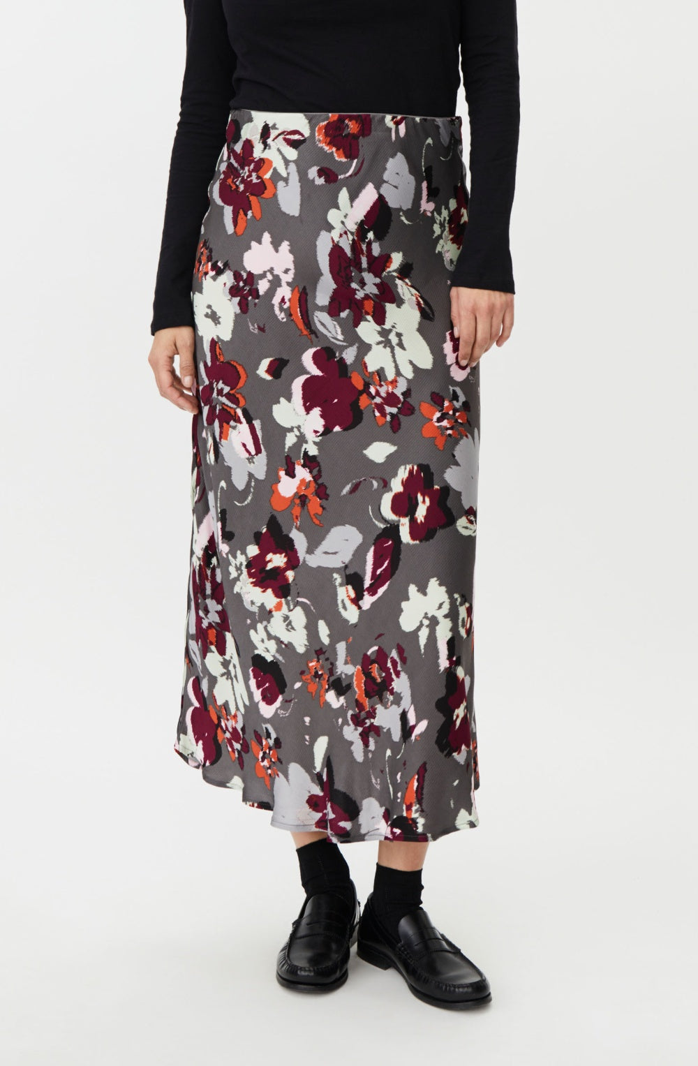 Fig Floral Silk Touch Solviera Skirt