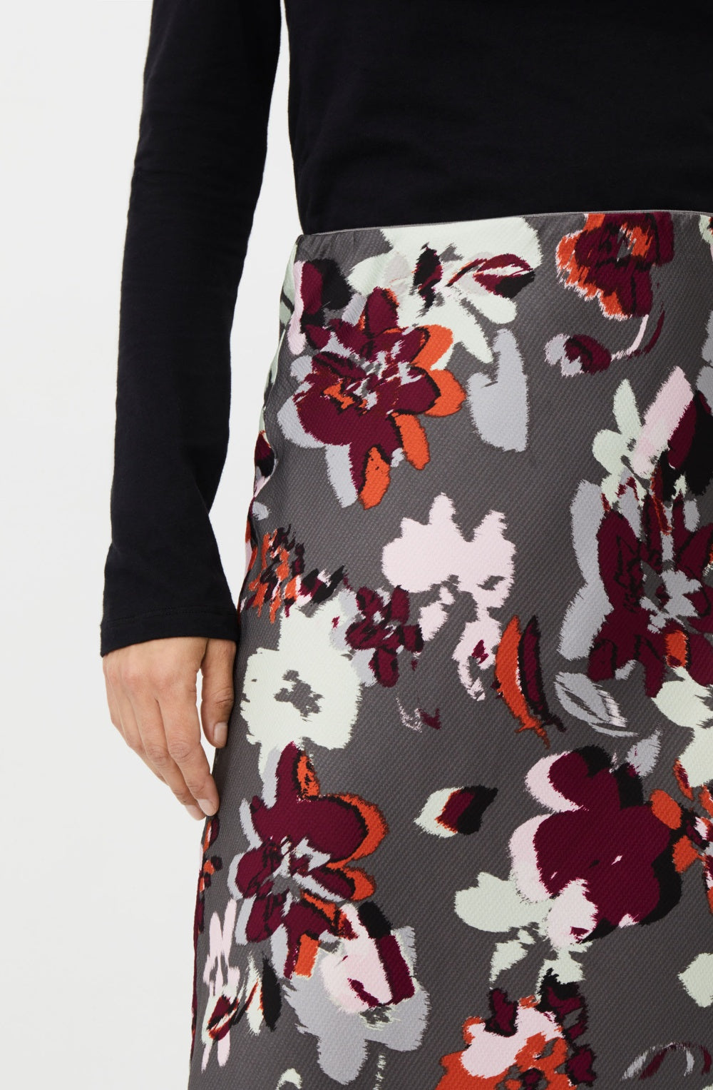 Fig Floral Silk Touch Solviera Skirt