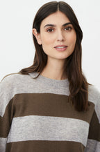 Grey Melange and Brown Striped Florindo Jumper