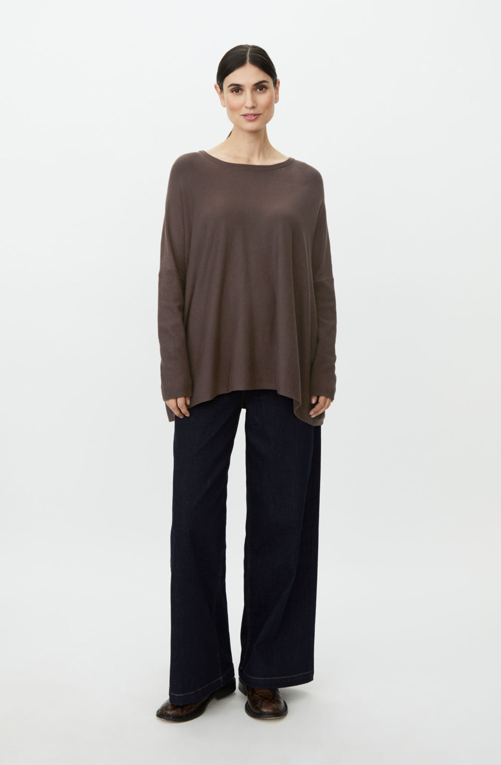 Fanasi Slate Black Brown Knit Jumper
