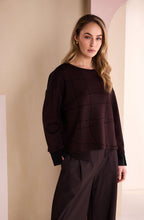 Choko Flock Stitching Design Relaxed Top