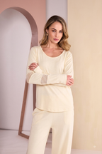 White Mesh Panel Sleeve Top
