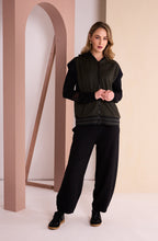 Black Jersey Barrel Leg Trousers