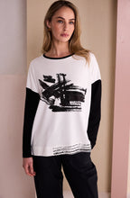 Chocolate Bold Placement Print Top