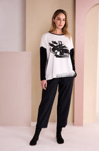 Chocolate Bold Placement Print Top